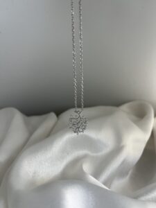 Enchanted Forest silver Diamond Leaf Charm (0.208 CTW)