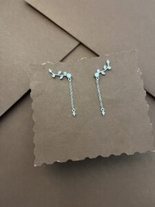 The Modern Willow Ear Climber with Marquise Accents